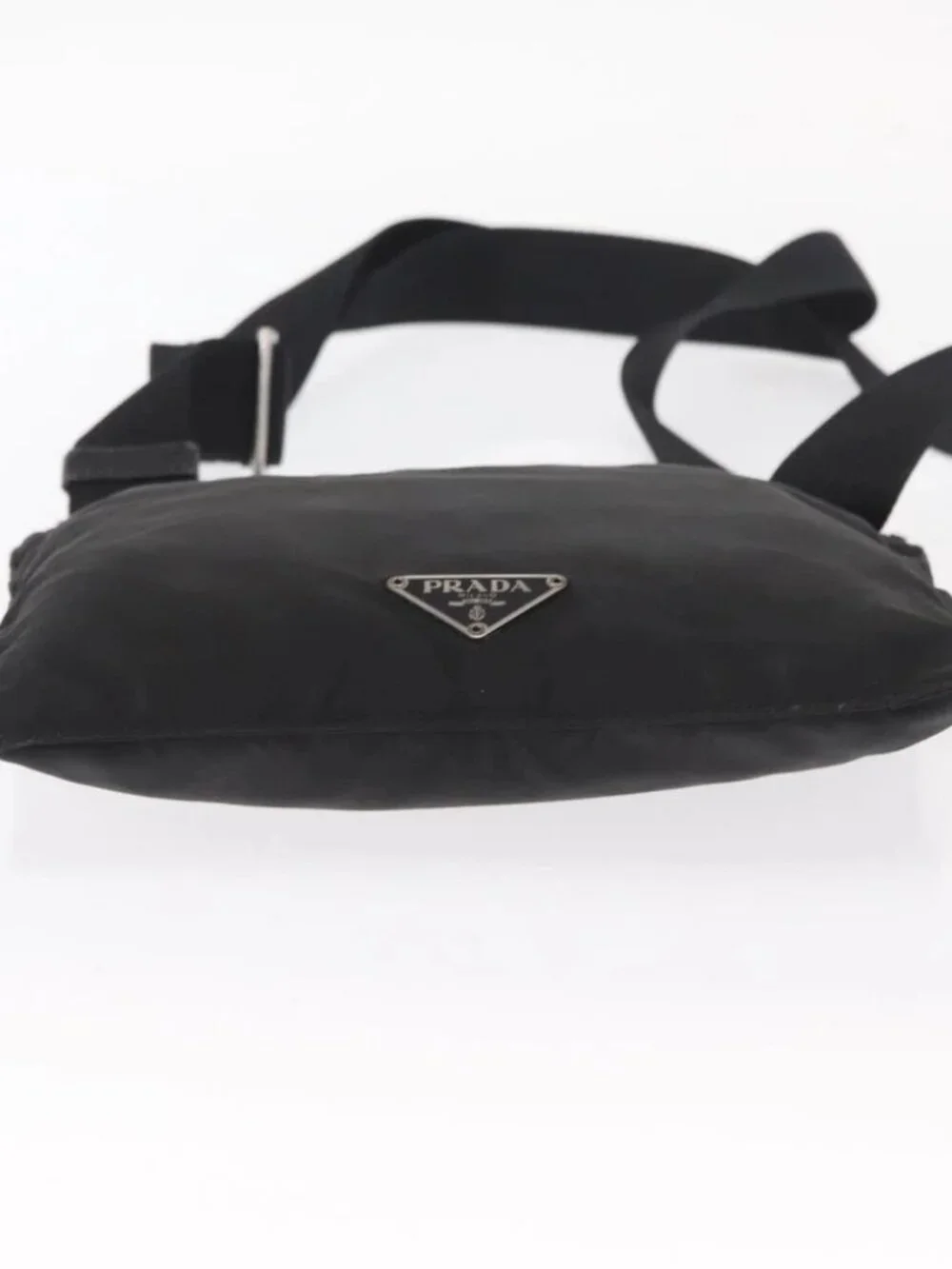 PRADA Shoulder Bag Nylon Black Silver Auth - Picture 4 of 16